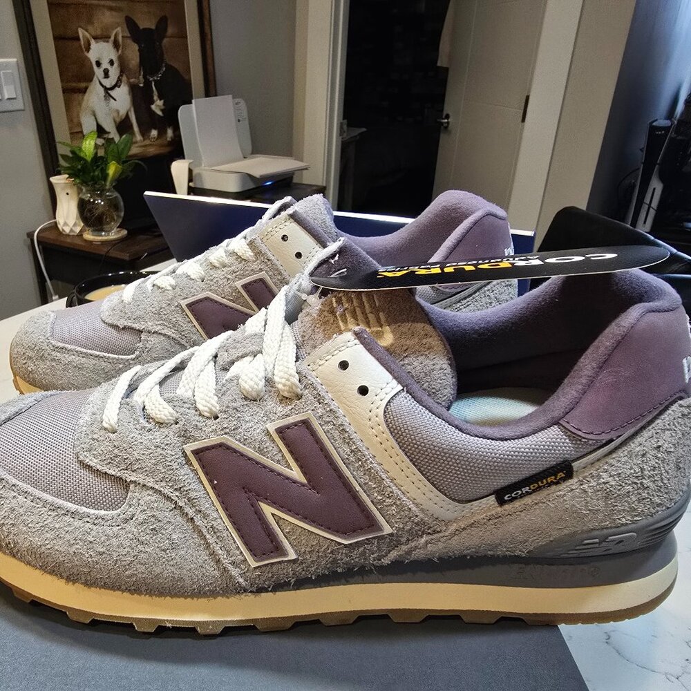 New Balance YGD Rain Grey 574 Mens Size 10 CORDURA NEW Scarpe Sneakers UOMO